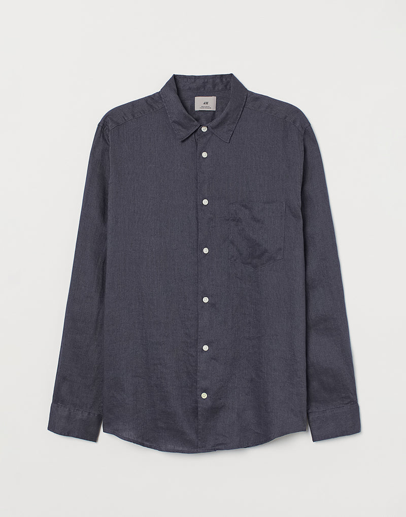Regular fit linen shirt